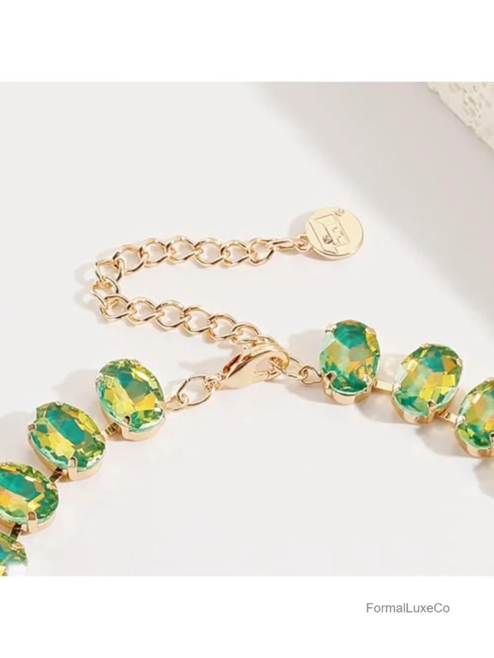 Oval Crystal Rhinestone Choker Collar Necklace Bridal Women